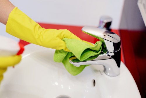 Carpet cleaning service improving a busy home interior